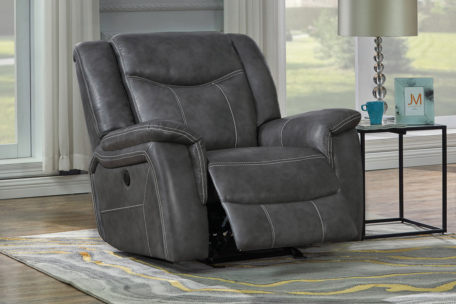 Coaster™ Conrad Upholstered Motion Glider Recliner - Gray