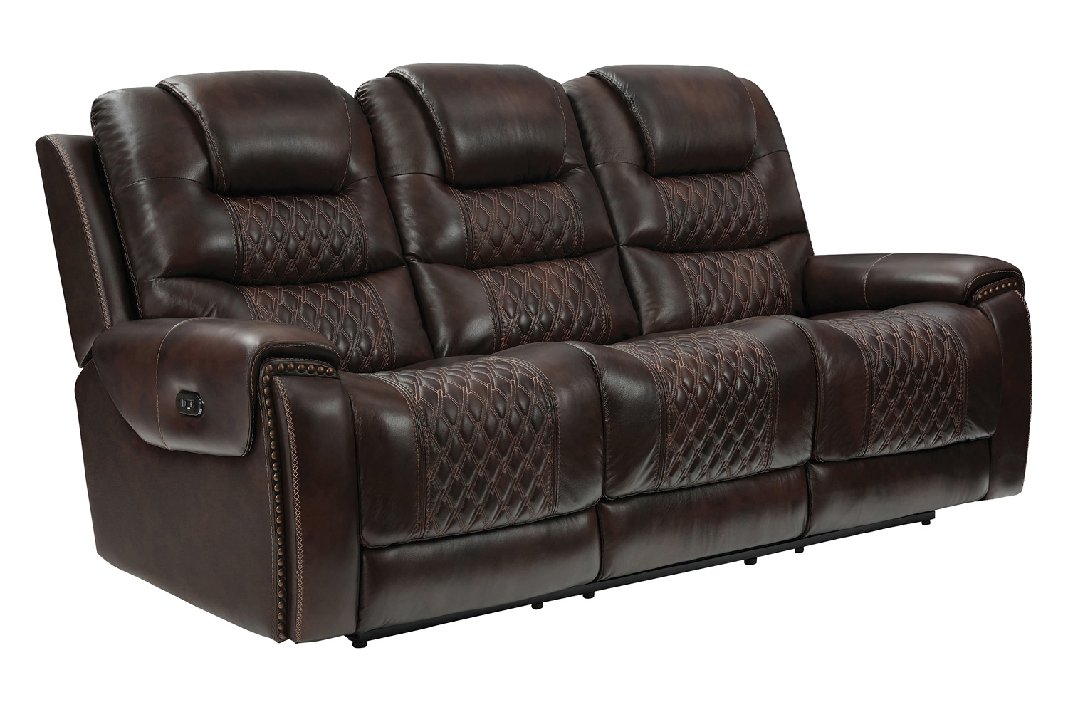 Coaster - North Cushion Back Power Sofa in Dark Brown