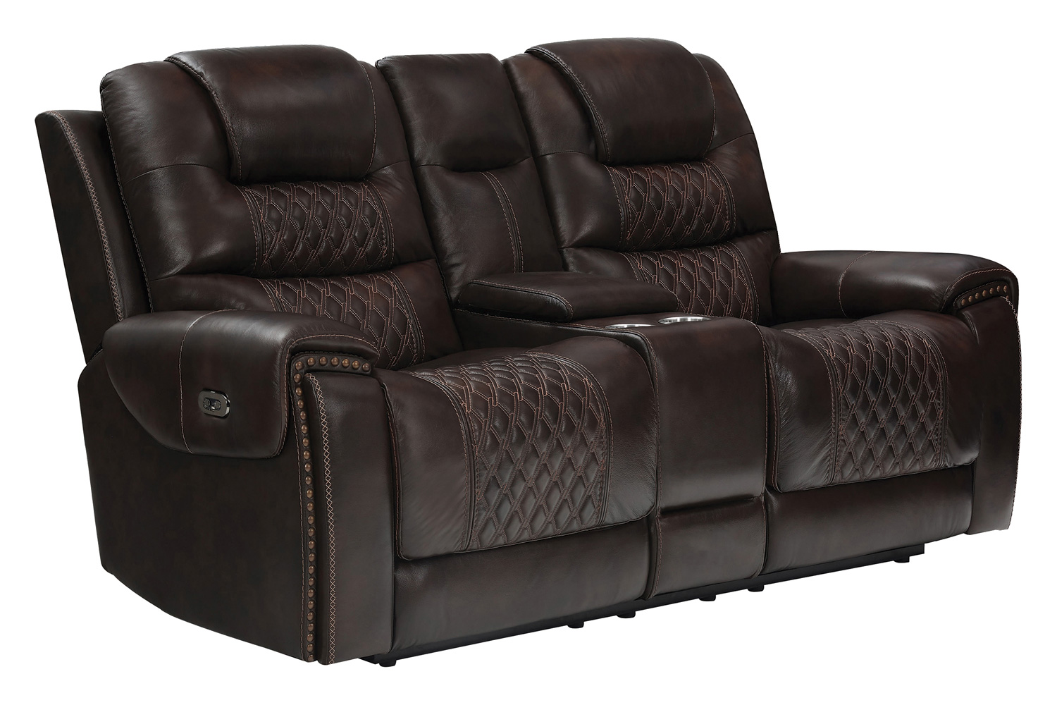 Coaster - North Cushion Back Power Sofa in Dark Brown