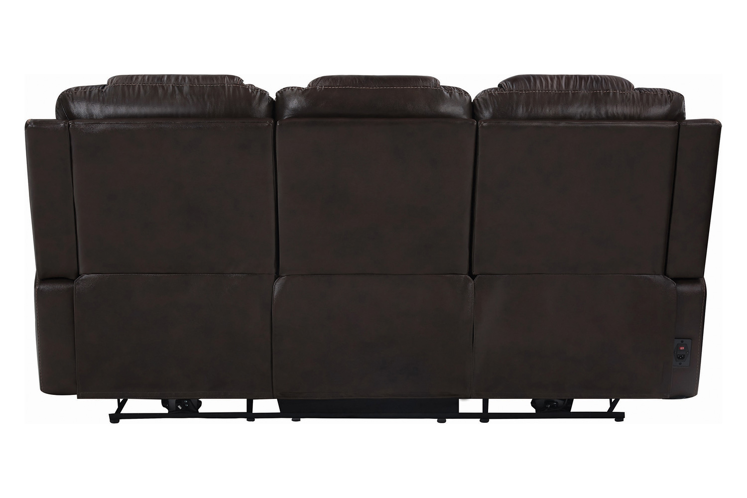 Coaster - North Cushion Back Power Sofa in Dark Brown