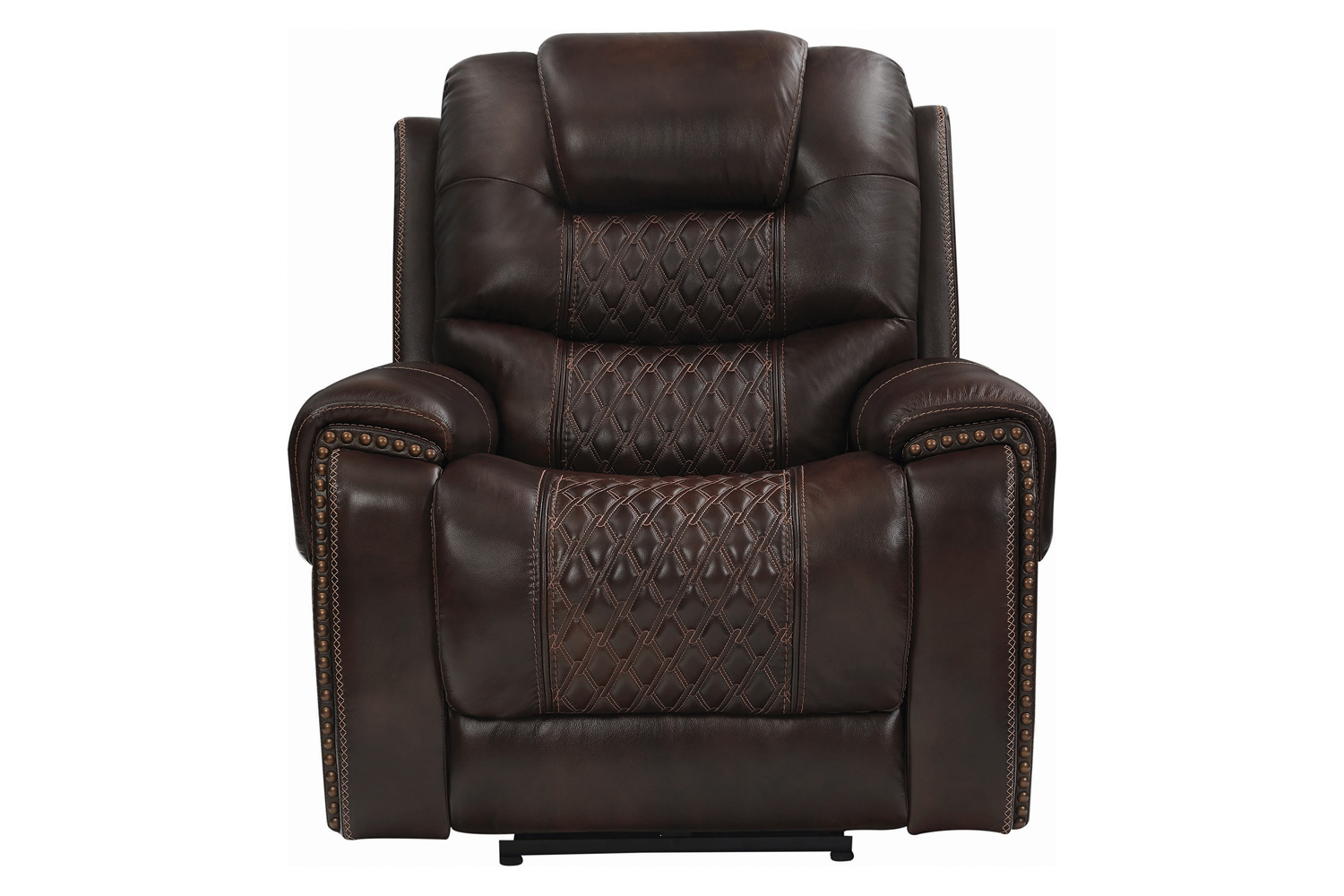 Coaster™ North Cushion Back Power Glider Recliner - Dark Brown