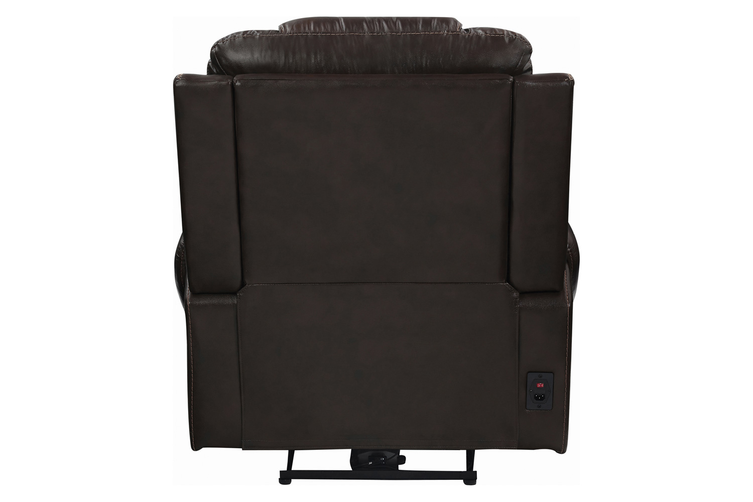 Coaster™ North Cushion Back Power Glider Recliner - Dark Brown