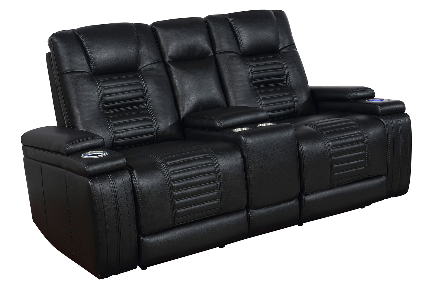 Coaster - Zane Upholstered Dual Power Sofa in Black