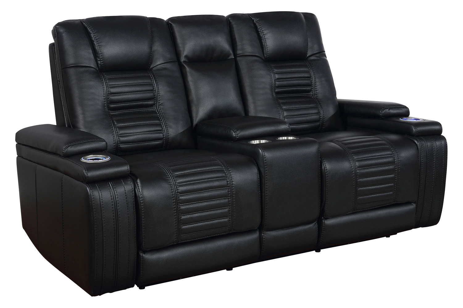 Coaster - Zane Upholstered Dual Power Sofa in Black