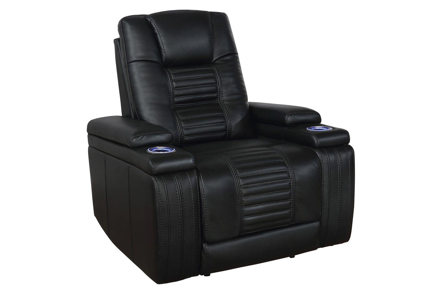 Coaster Zane Upholstered Living Room Set with Dual Power Recliner - Black