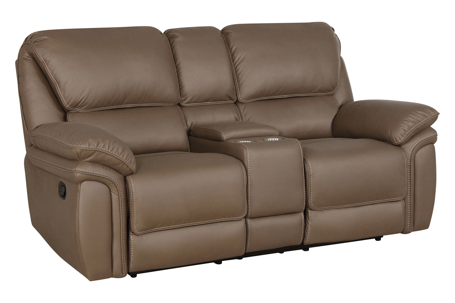 Coaster Breton Upholstered Tufted Back Motion Sofa - Mocha Brown