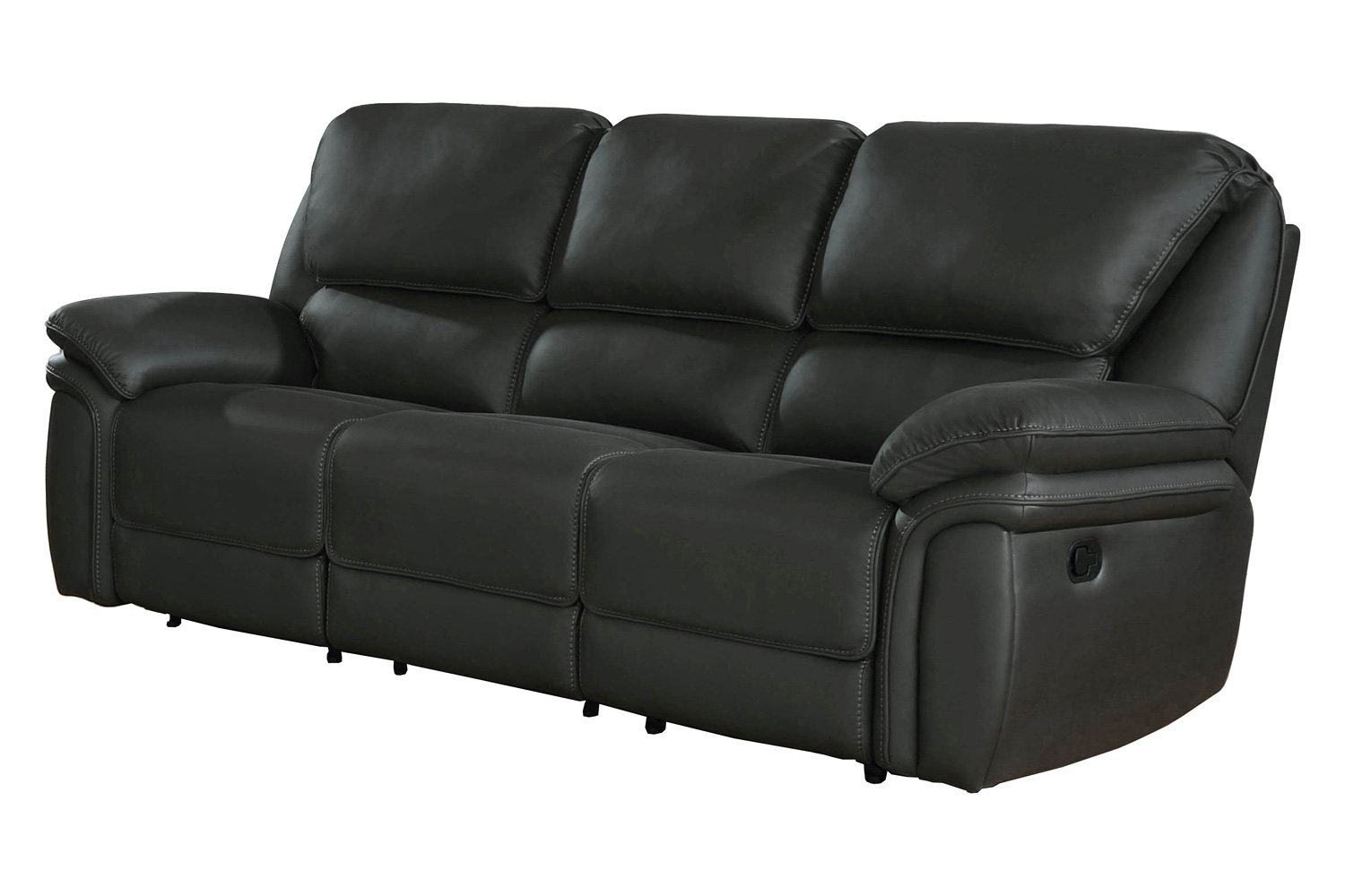 Coaster Breton Upholstered Tufted Back Motion Sofa - Dark Charcoal