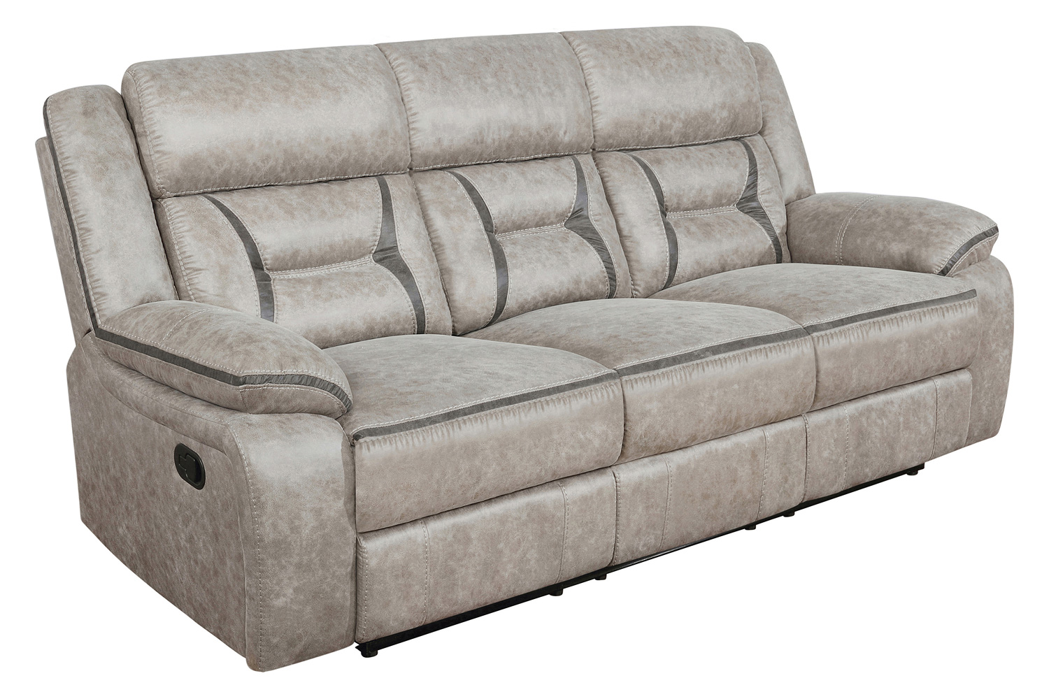 Coaster Greer Upholstered Tufted Back Motion Sofa - Taupe