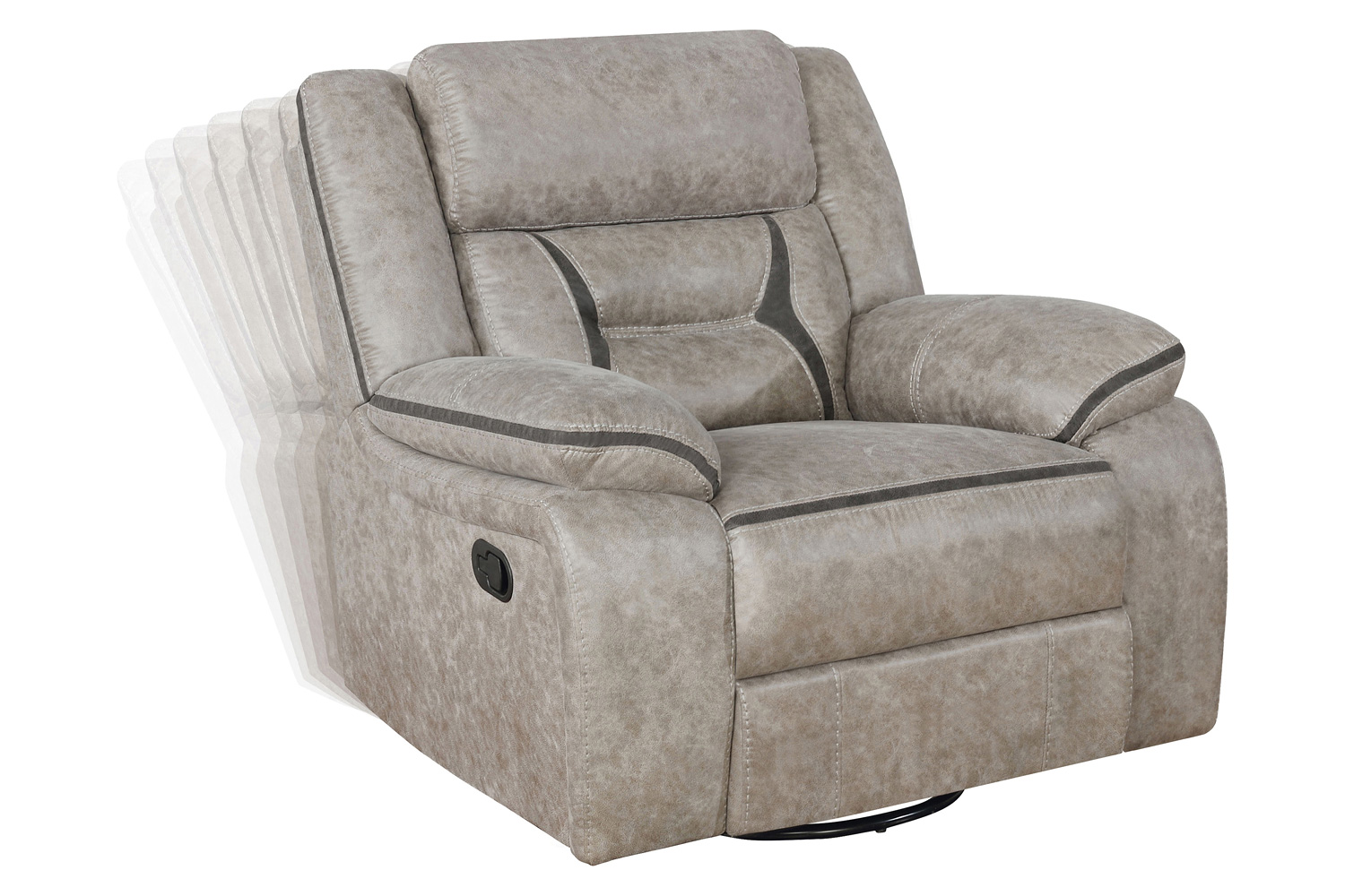 Coaster™ Greer Upholstered Tufted Back Glider Recliner - Taupe