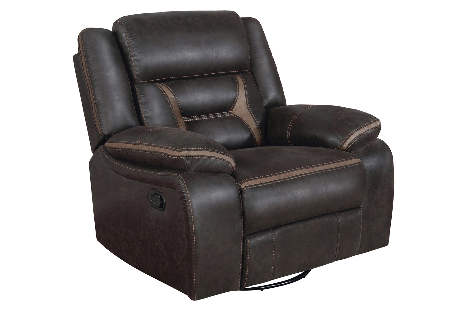 Coaster Greer Upholstered Tufted Back Motion Sofa - Dark Brown