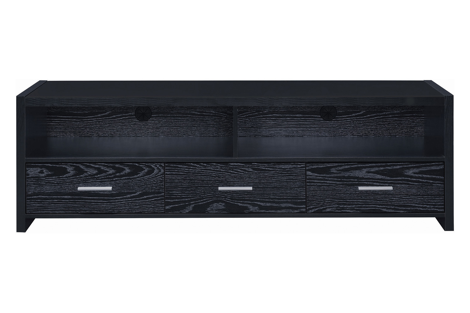 Coaster 62" 3-Drawer TV Console - Black Oak