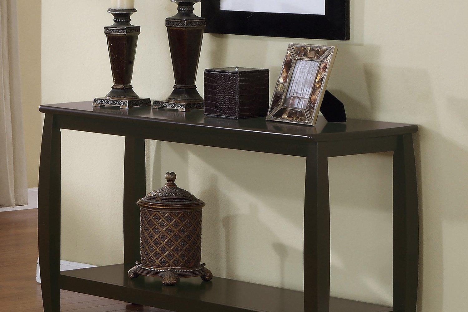 Coaster - Rectangular Sofa Table With Lower Shelf in Espresso