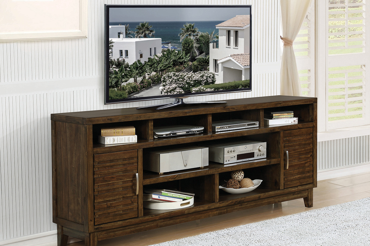 Coaster - 2-Door Rectangular TV Console in Rustic Mindy