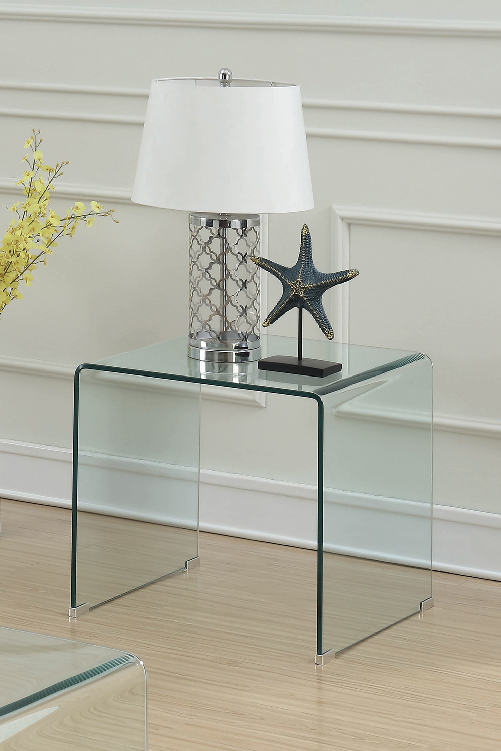 Coaster - Square End Table in Clear