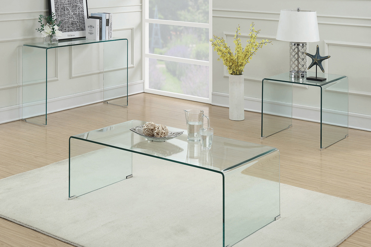 Coaster - Square End Table in Clear