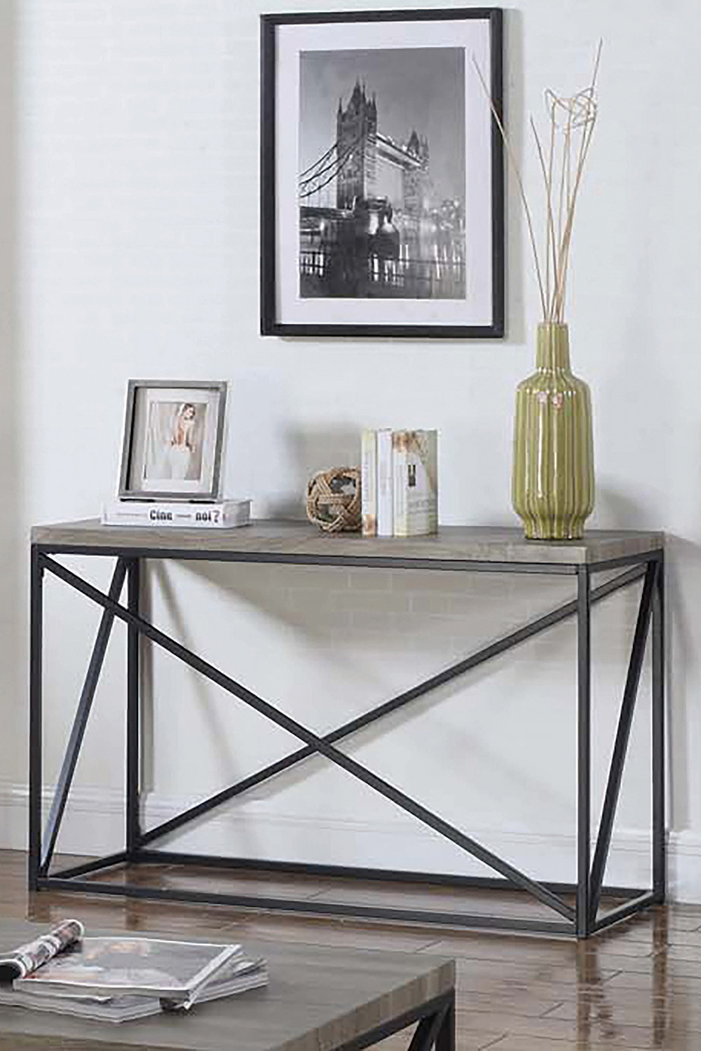 Coaster - Rectangular Sofa Table in Sonoma Gray