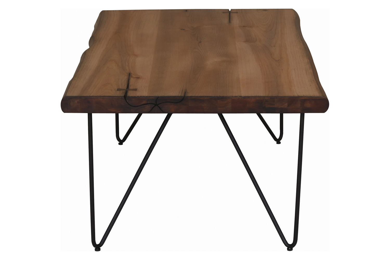 Coaster - Coffee Table With Hairpin Legs in Natural Honey/Gunmetal