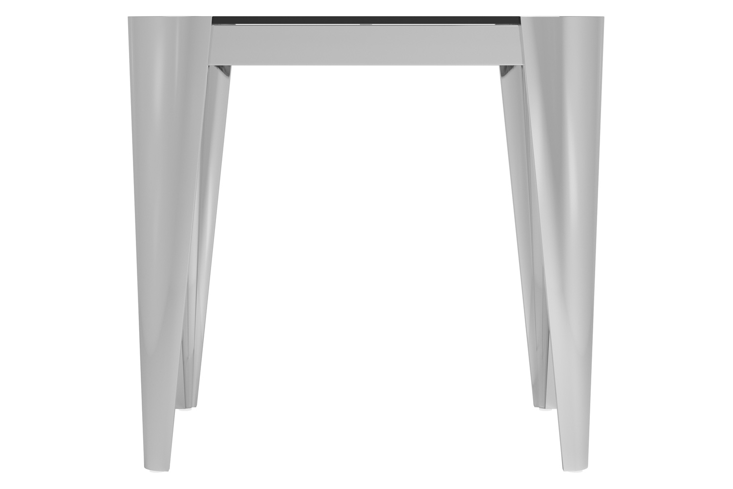 Coaster - Square Glass Top End Table in Silver/Gray