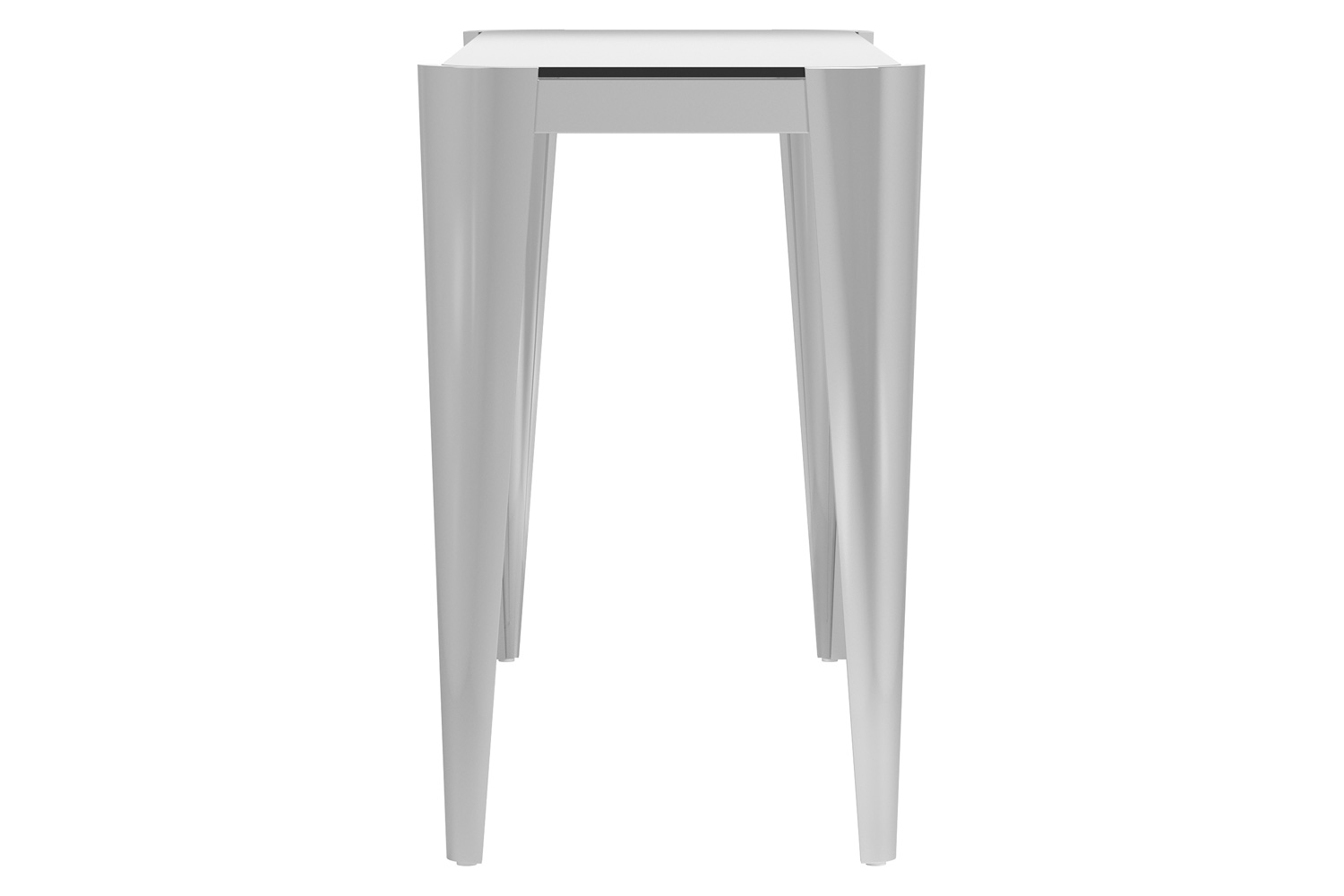 Coaster - Rectangle Glass Top Sofa Table in Silver/Gray