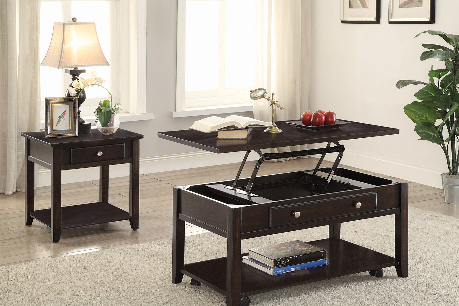 Coaster - Rectangular Lift Top Coffee Table in Walnut