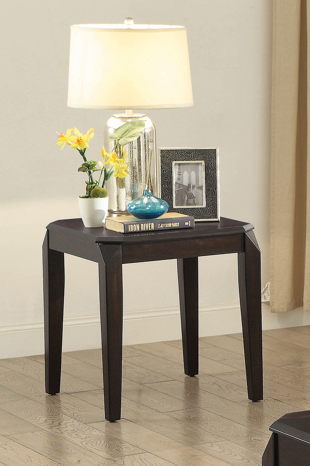 Coaster - Square End Table in Walnut