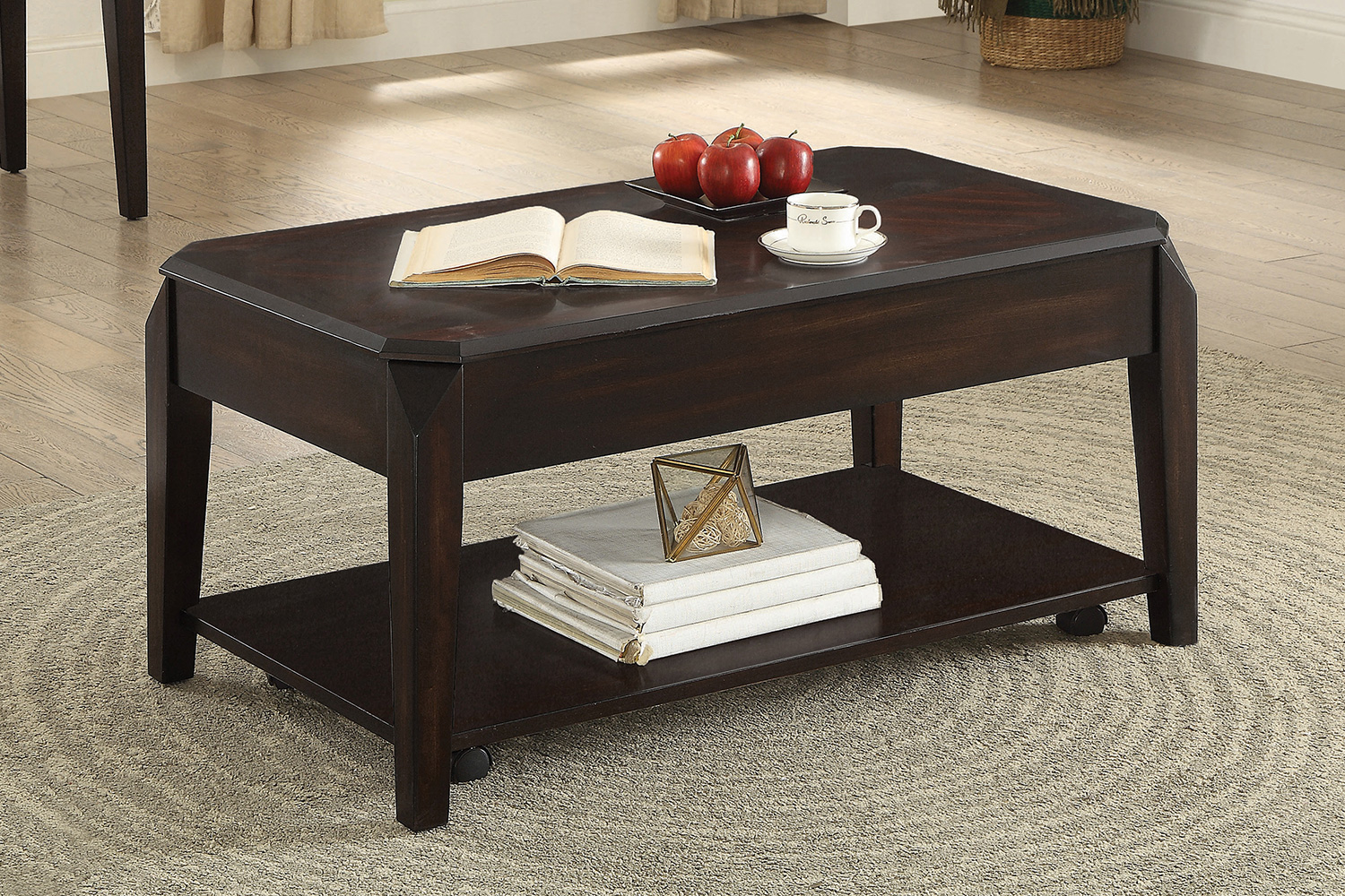 Coaster - Lift Top Coffee Table With Hidden Storage in Walnut