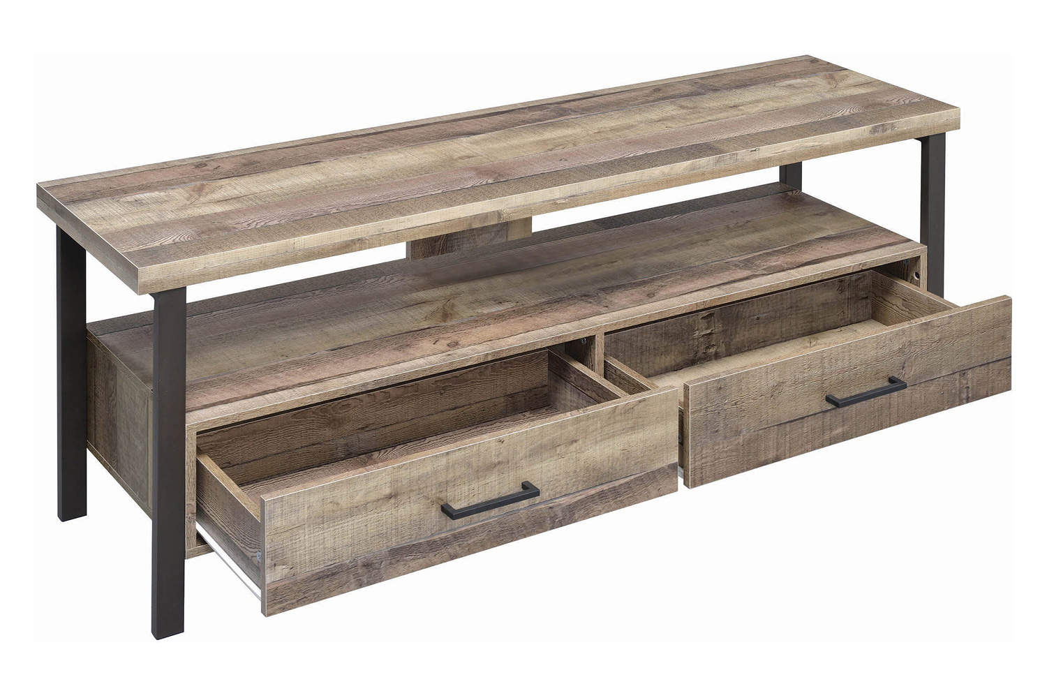 Coaster 59" 2-Drawer TV Console - Weathered Pine