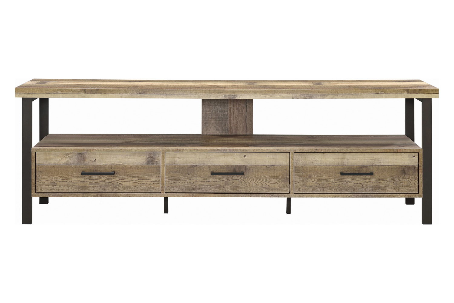 Coaster 71" 3-Drawer TV Console - Weathered Pine