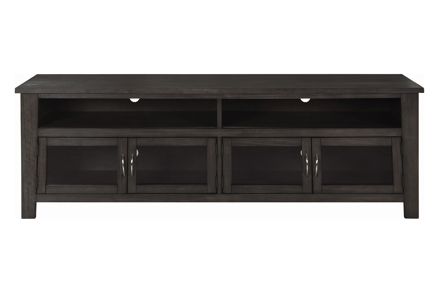 Coaster - 72" 4-Door TV Console in Dark Gray