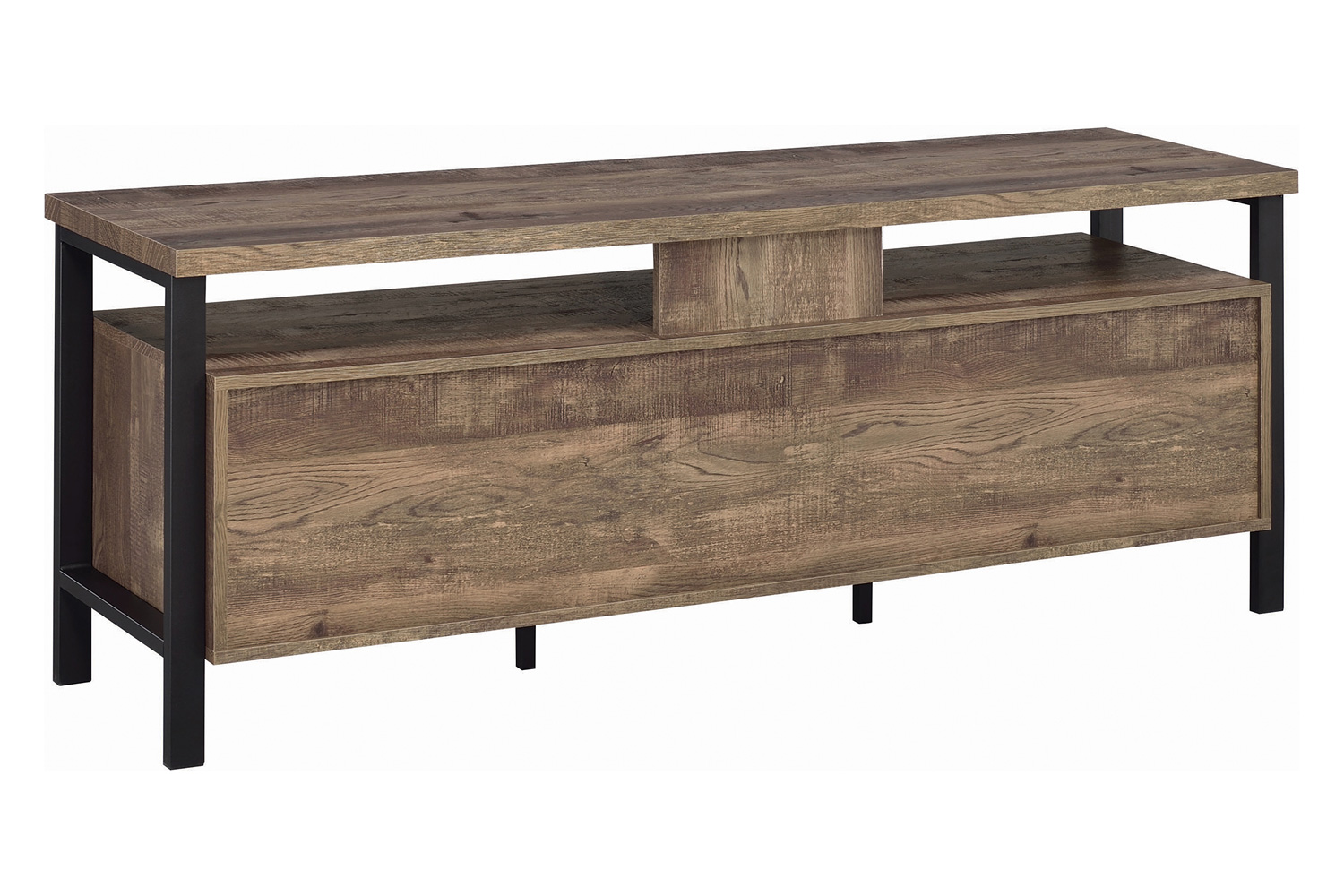 Coaster 59" 2-Drawer Rectangular TV Console - Rustic Oak