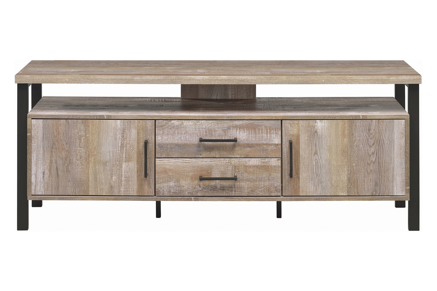 Coaster 59" 2-Drawer TV Console - Weathered Oak