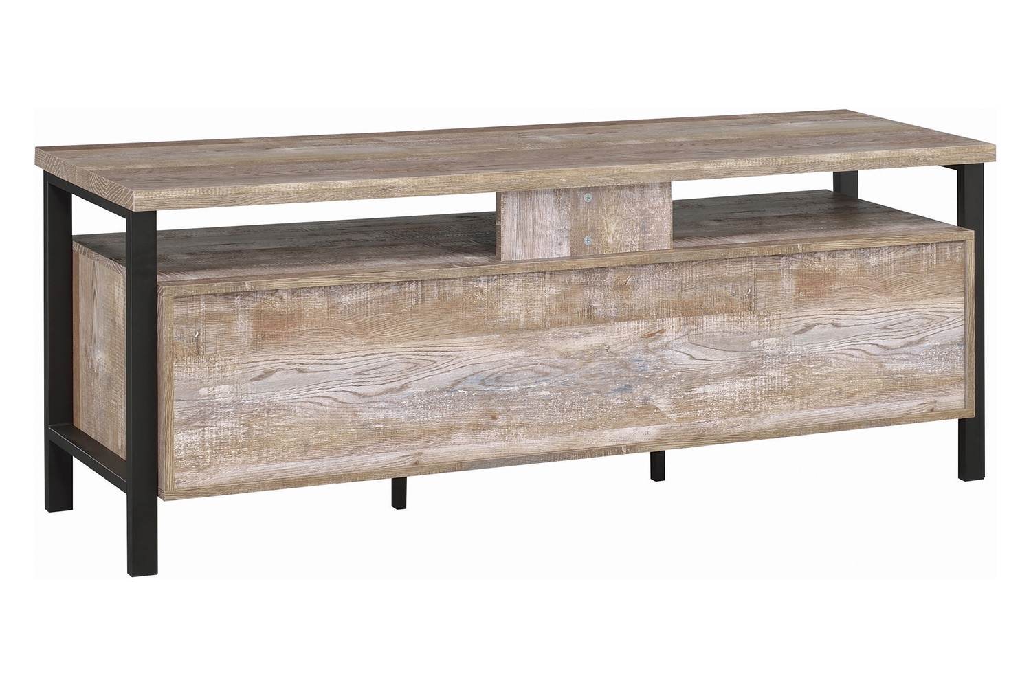 Coaster 59" 2-Drawer TV Console - Weathered Oak