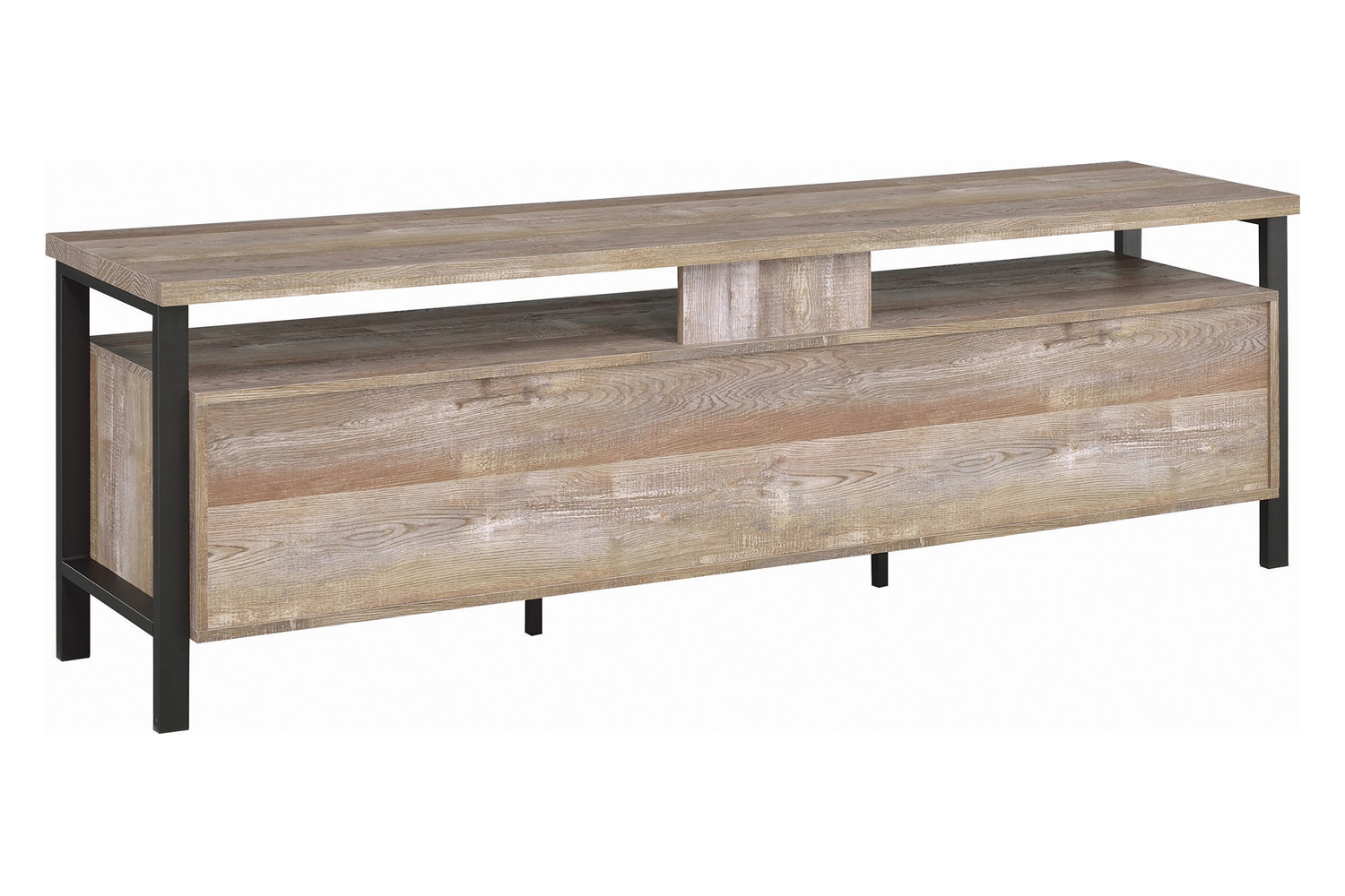 Coaster 71" 2-Drawer TV Console - Weathered Oak