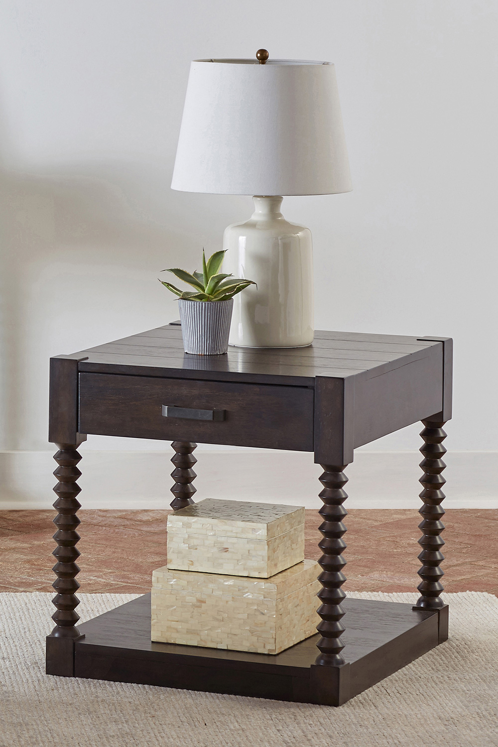 Coaster - Christine 1-Drawer End Table in Coffee Bean