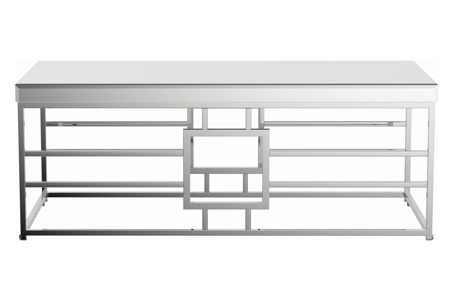 Coaster - Geometric Frame Rectangular Coffee Table in Chrome