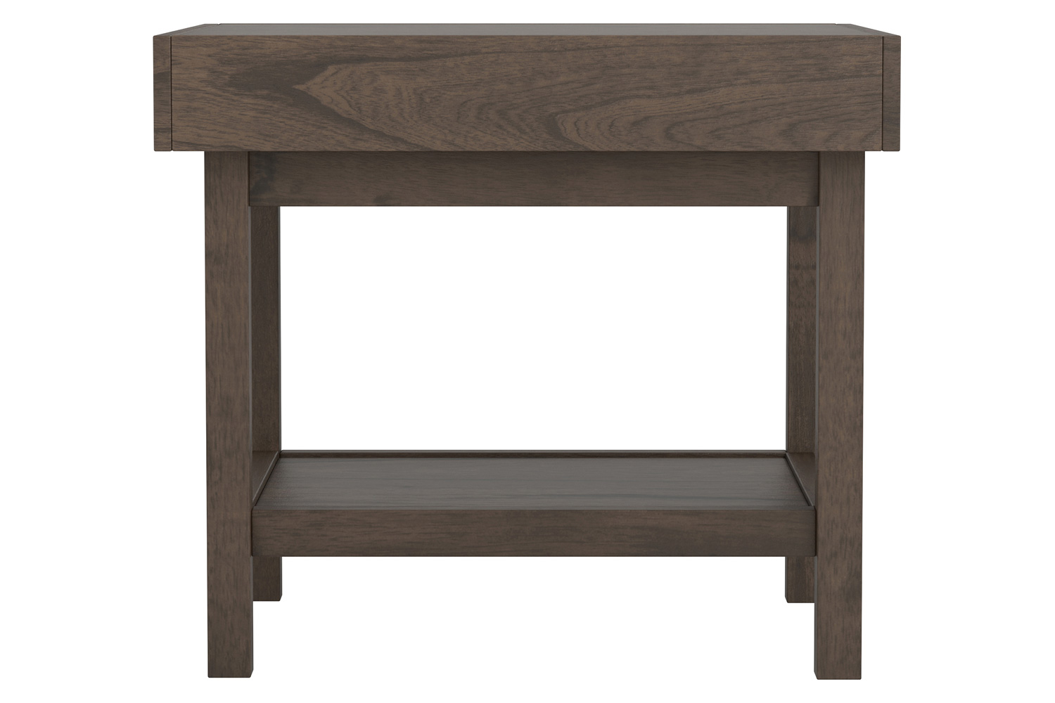 Coaster - Rectangle End Table With Shelf in Wheat Brown