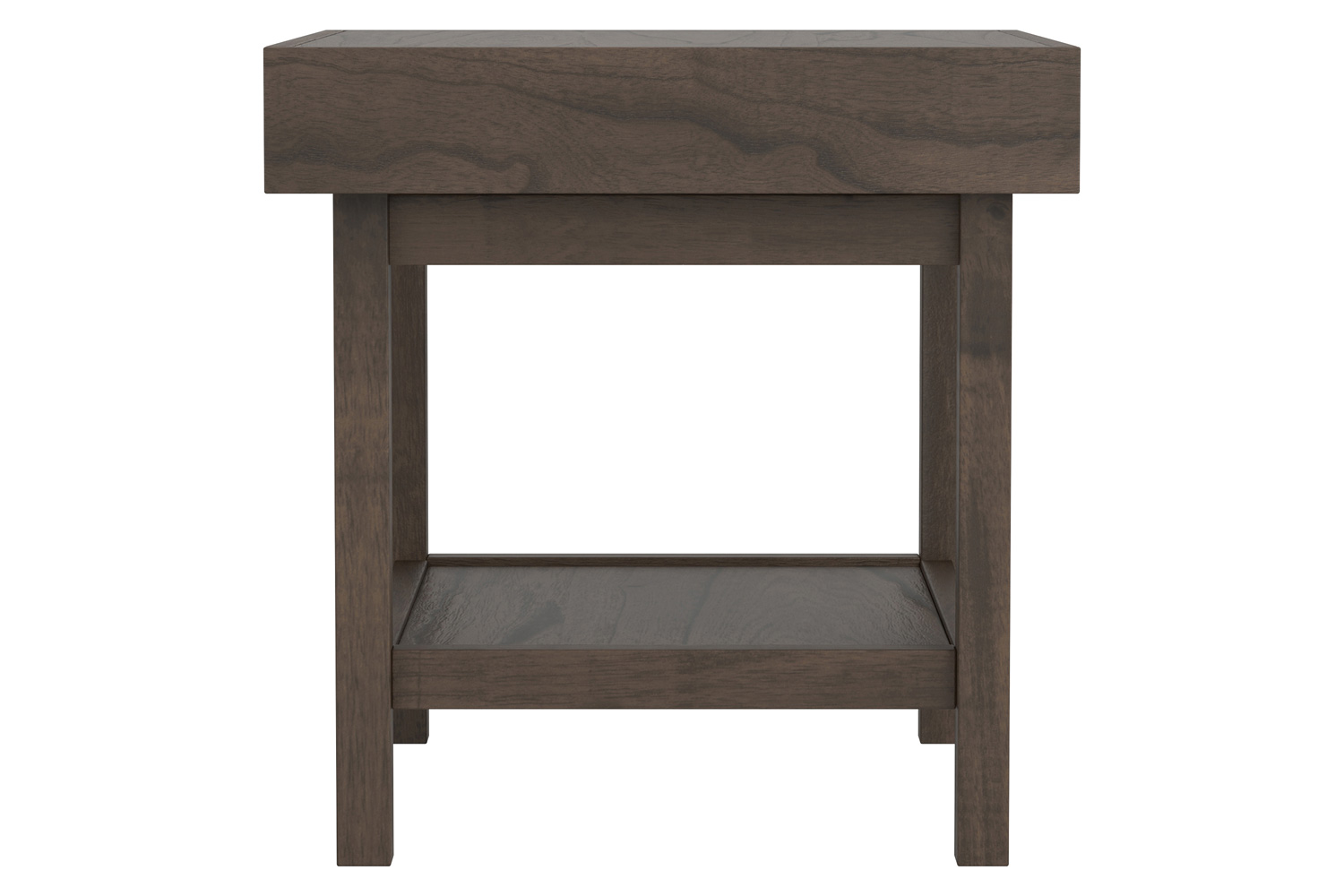 Coaster - Rectangle End Table With Shelf in Wheat Brown