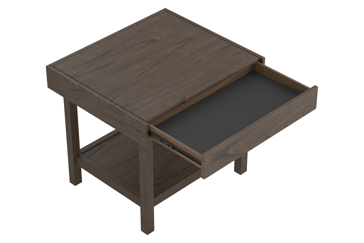 Coaster - Rectangle End Table With Shelf in Wheat Brown