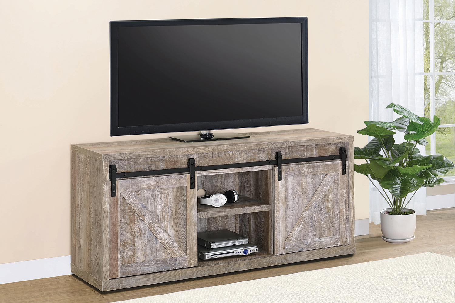 Coaster - 48-Inch 3-Shelf Sliding Doors TV Console