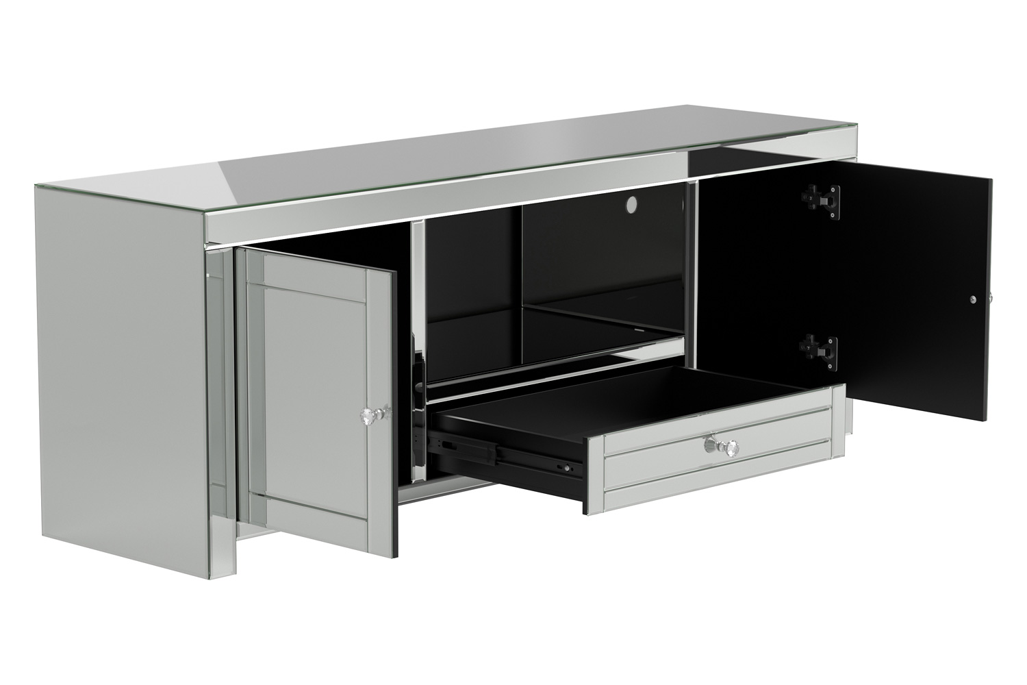 Coaster™ 2-Door TV Console - Silver