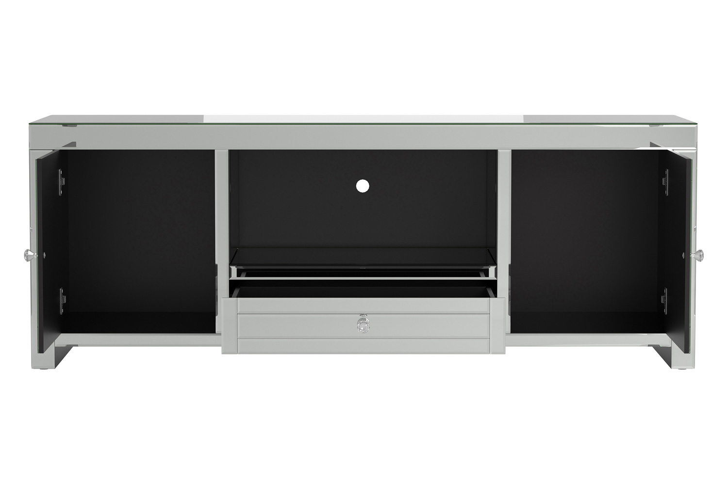 Coaster™ 2-Door TV Console - Silver