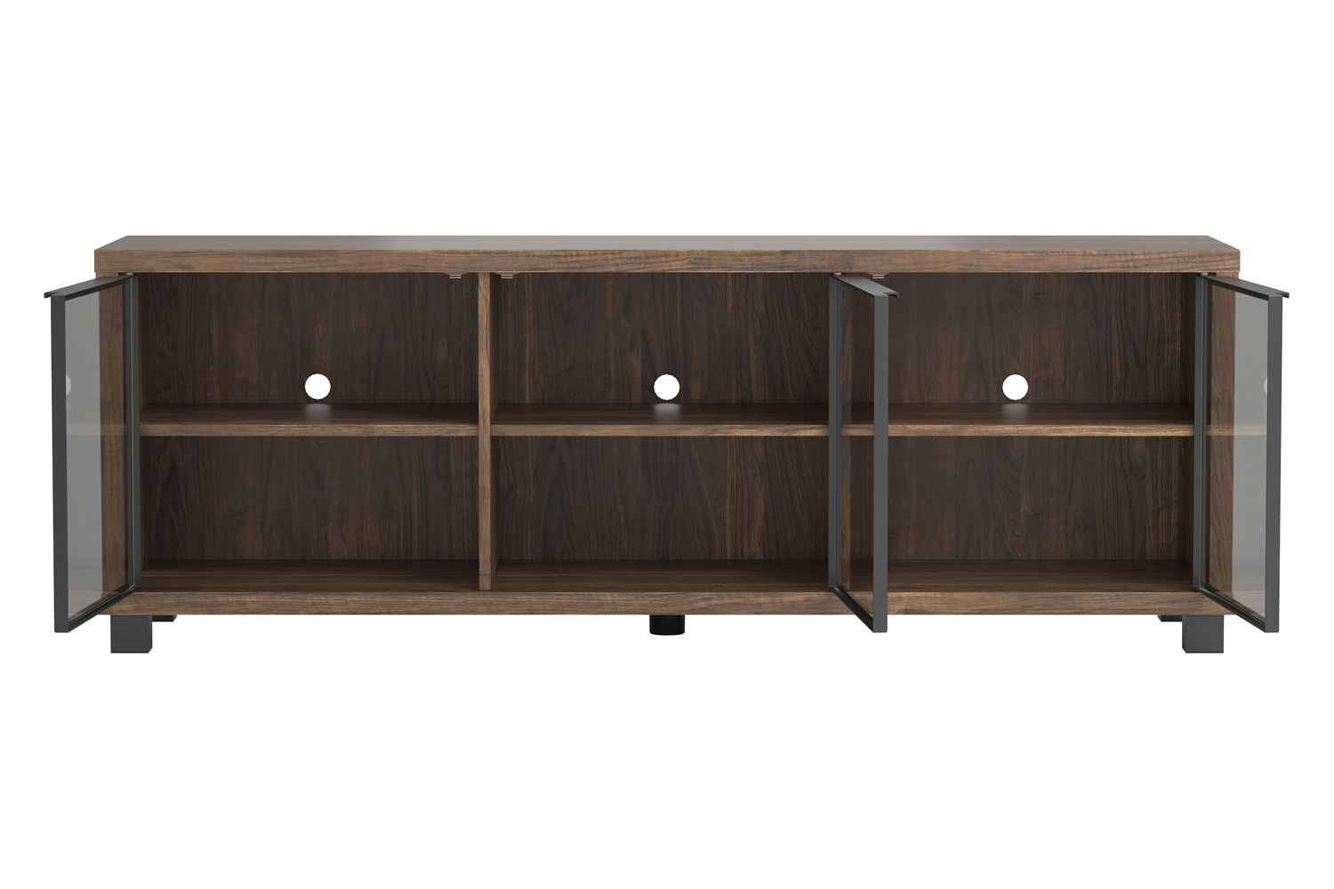 Coaster 3-Door TV Console - Aged Walnut