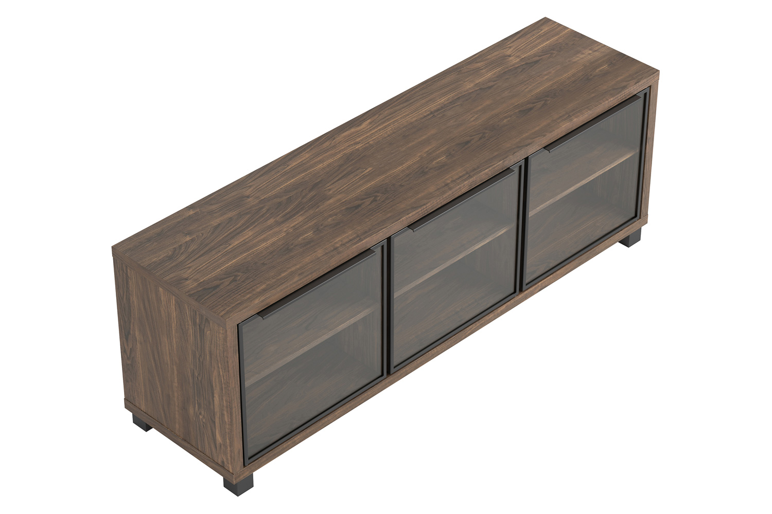 Coaster 3-Door TV Console - Aged Walnut