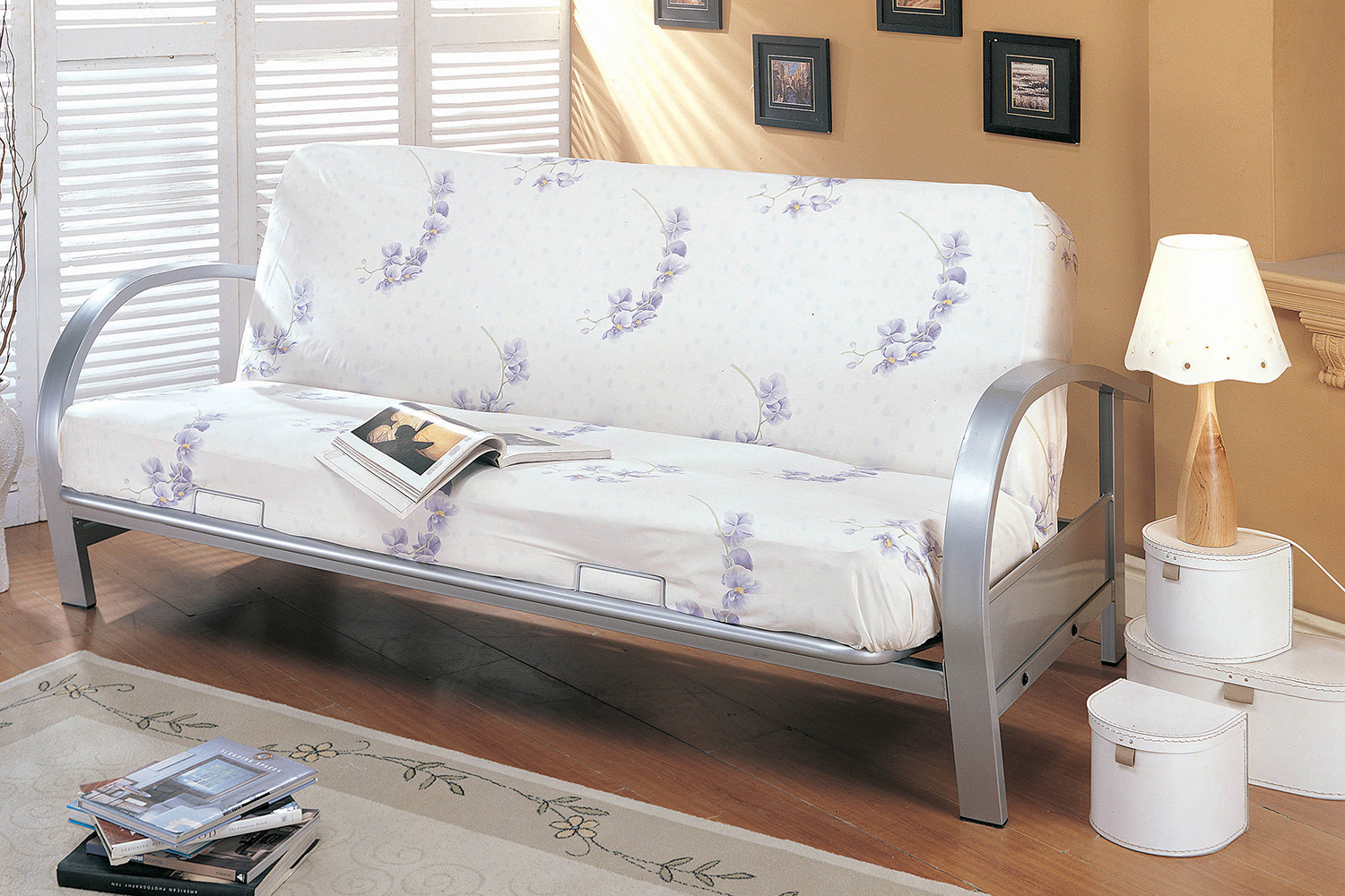 Coaster Metal Futon Frame - Silver