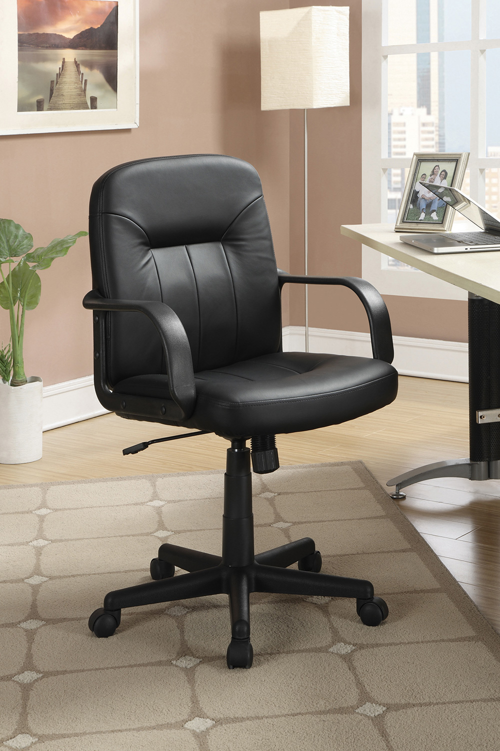 Coaster - Adjustable Height Office Chair 800049 in Black