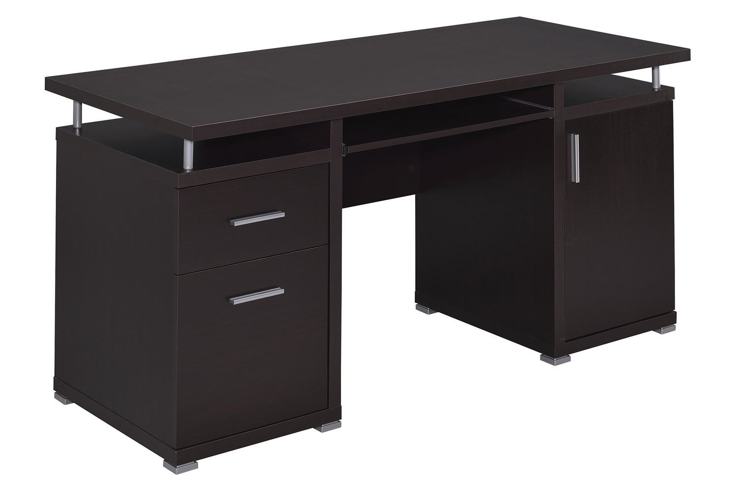 Coaster Tracy 2-Drawer Computer Desk - Cappuccino