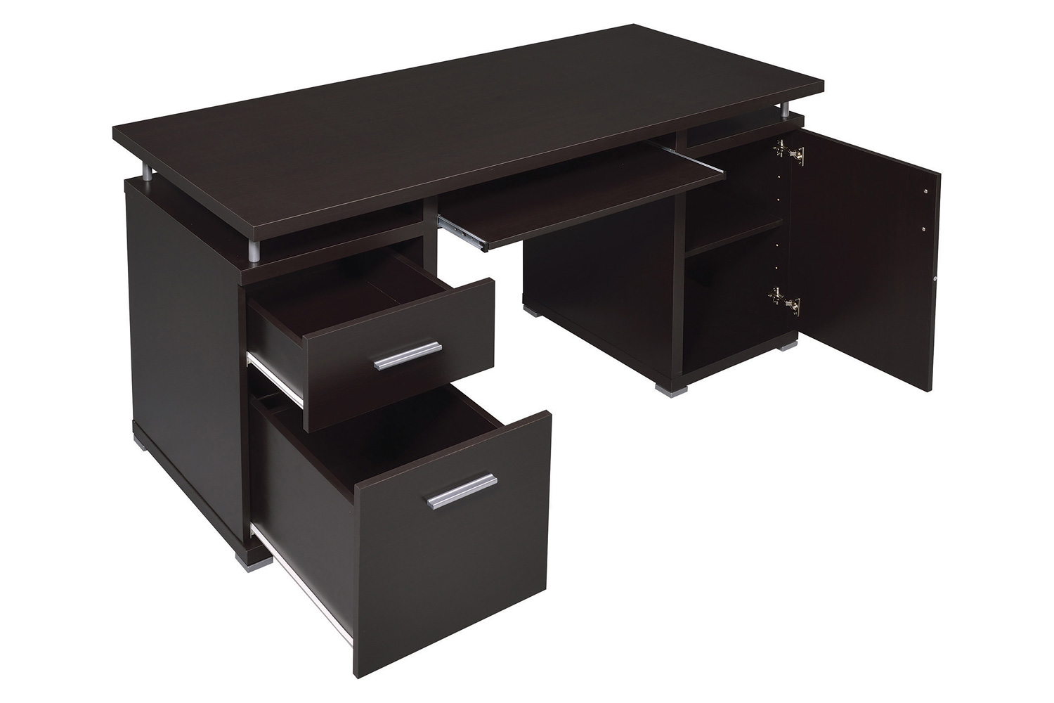 Coaster Tracy 2-Drawer Computer Desk - Cappuccino