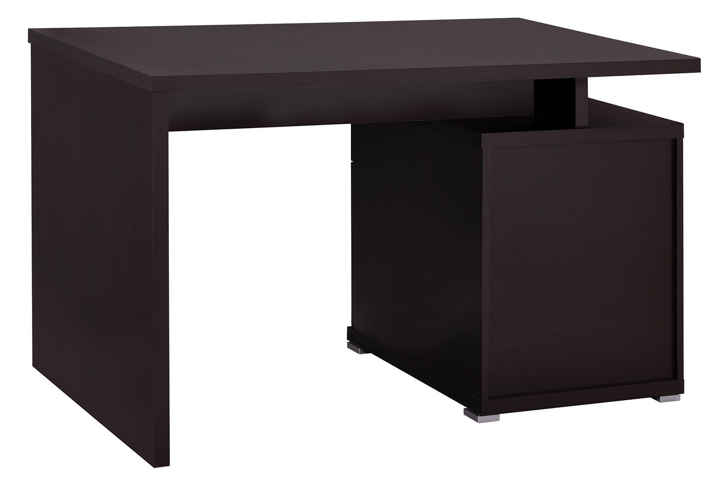 Coaster Irving 2-Drawer Office Desk with Cabinet - Cappuccino