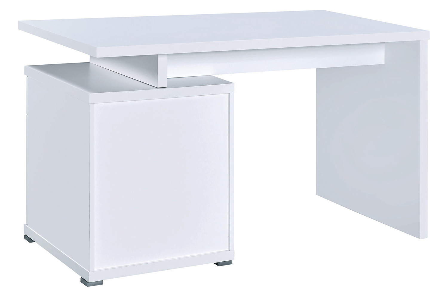 Coaster Irving 2-Drawer Office Desk with Cabinet - White