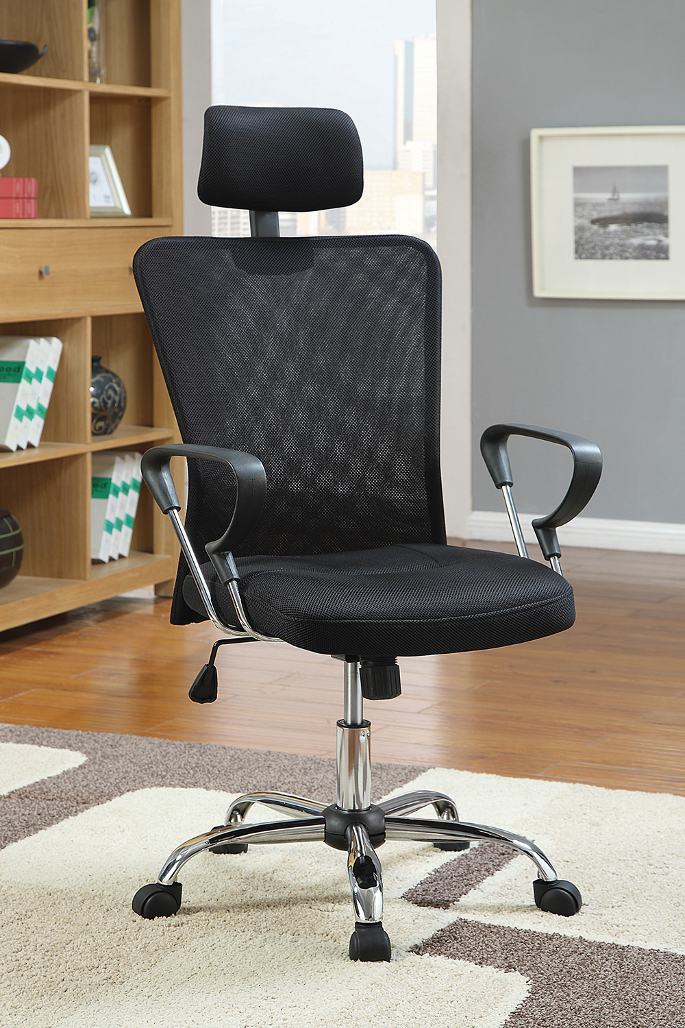 Coaster - Mesh Back Office Chair in Black/Chrome